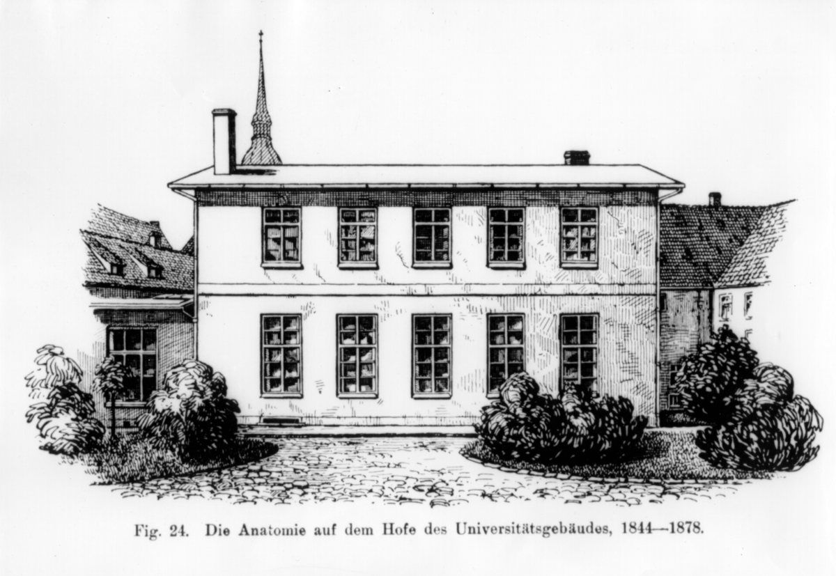 Erstes chemisches Laboratorium an der Universität Rostock (ehemaliger Standort hinter dem Universitätshauptgebäude)